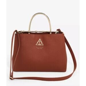 Loungefly Harry Potter Elder Wand Hand Bag Brown Cognac Crossbody Strap